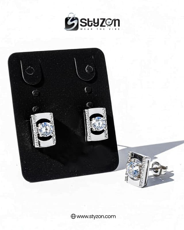 Styzon Crystal Prism Studs – Modern Shine, Timeless Class - Image 1