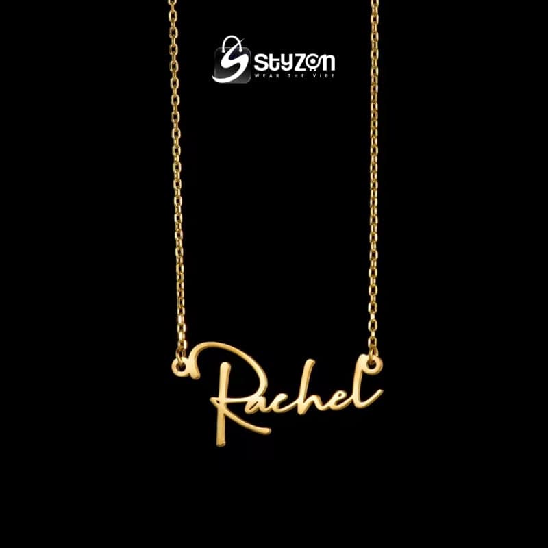 Styzon Custom Name Necklace – Personalized Gold Script thumbnail 4