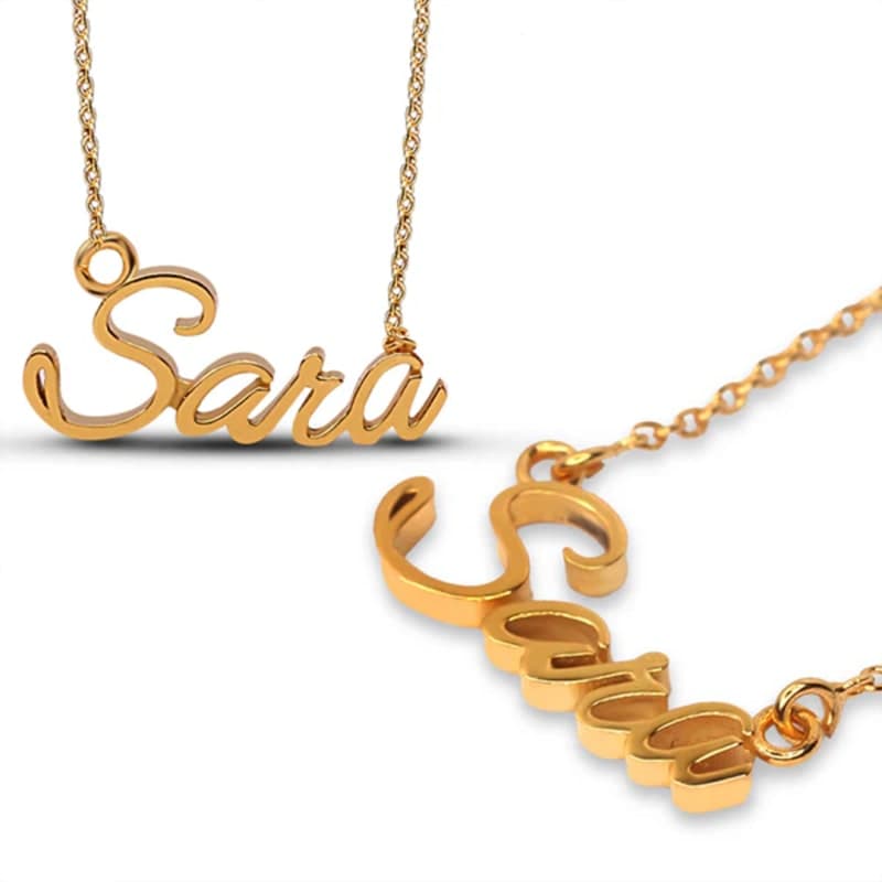 Styzon Custom Name Necklace – Personalized Gold Script thumbnail 7
