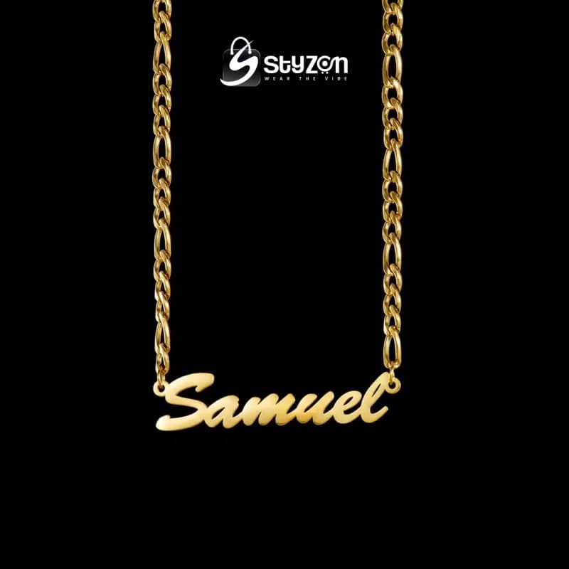 Styzon Custom Name Necklace – Personalized Gold Script thumbnail 8