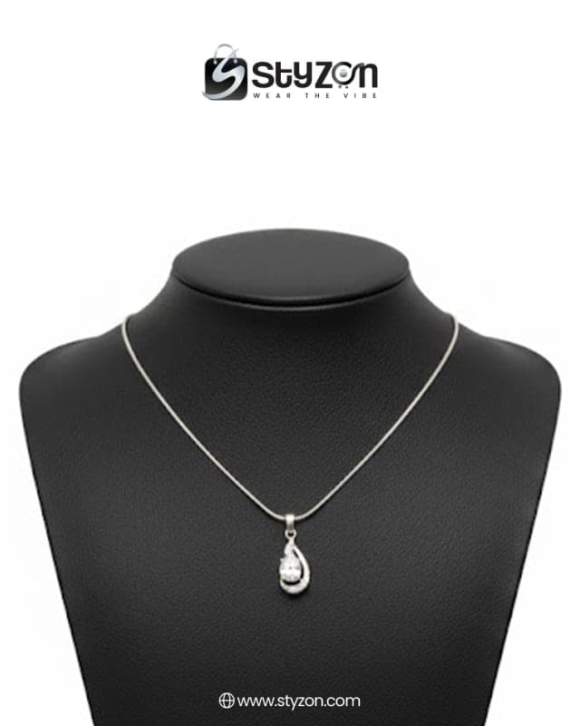 Styzon Floating Tear – Crystal Pendant Necklace - Image 1