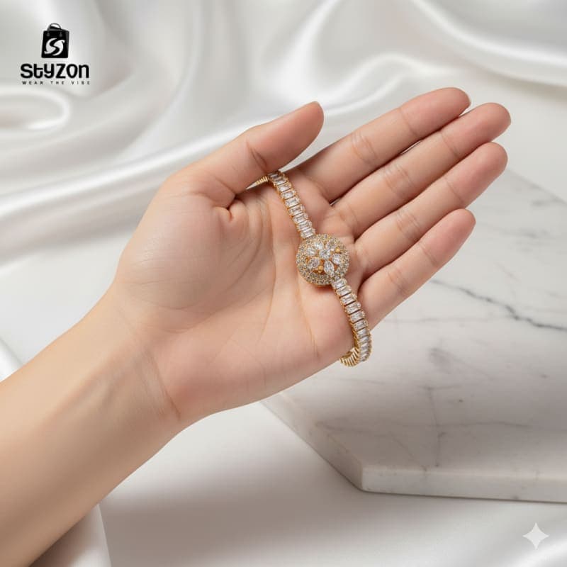 Styzon Flora Bloom – Floral Crystal Bracelet thumbnail 2