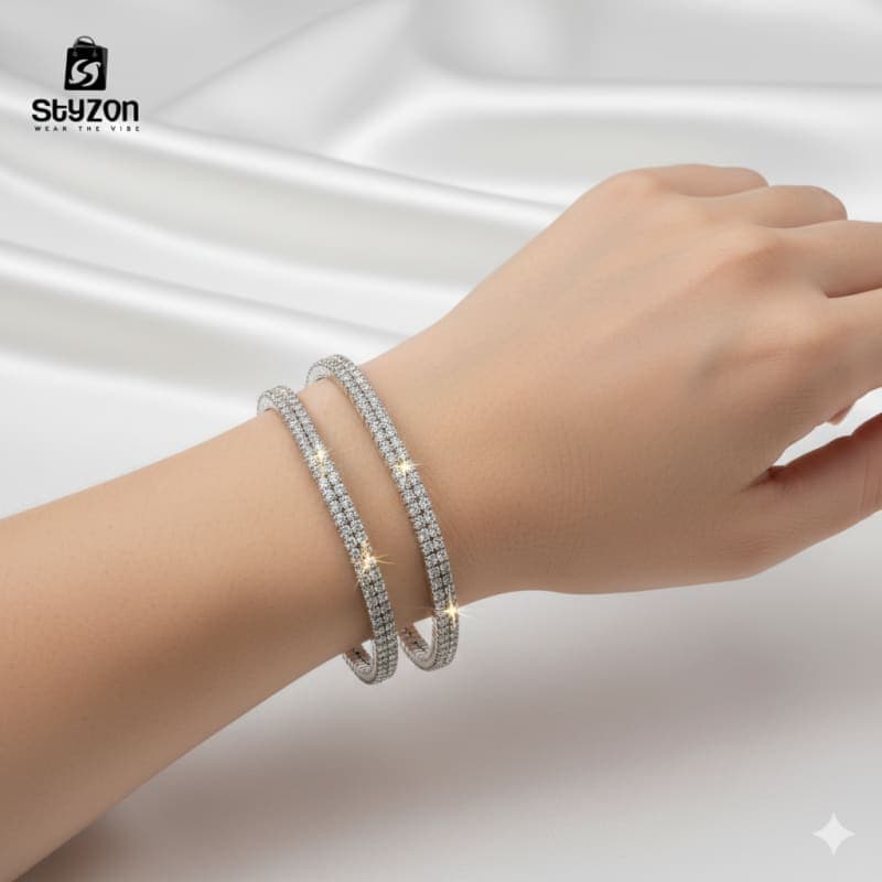 Styzon Spiral Ice – Crystal Wrap Cuff