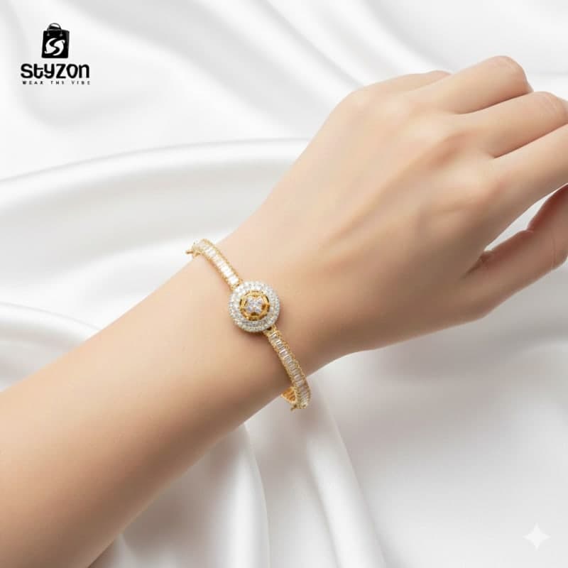 Styzon Royal Medallion – Ornate Crystal Bracelet
